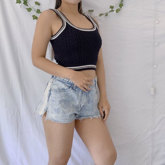 Cider Black Knit Crop Top - S/M - $18 - Picture 3 of 14